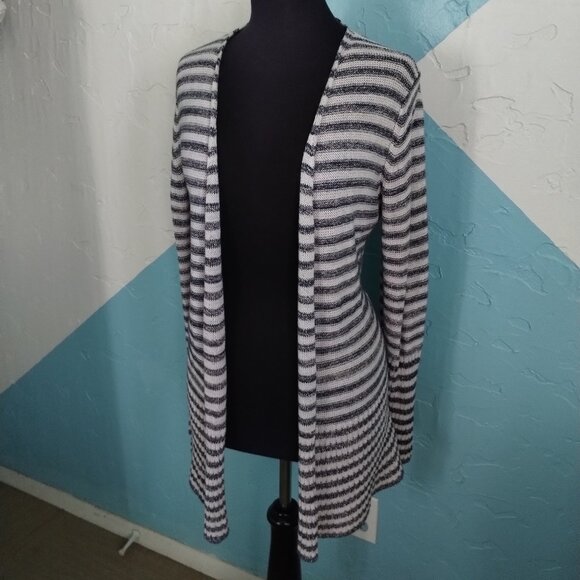 Coldwater Creek Sweaters - Coldwater Creek Sparkly Stripped Cardigan